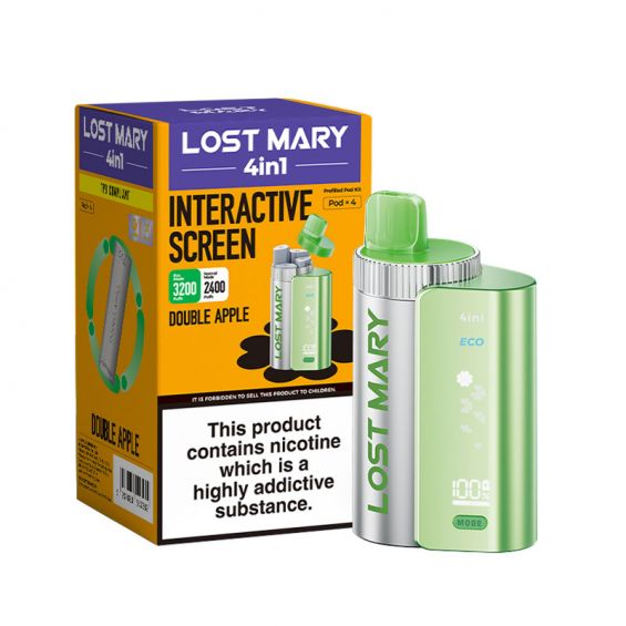 Lost Mary 4-in-1 Double Apple Prefilled Vape Kit 20mg | Vapouriz UK